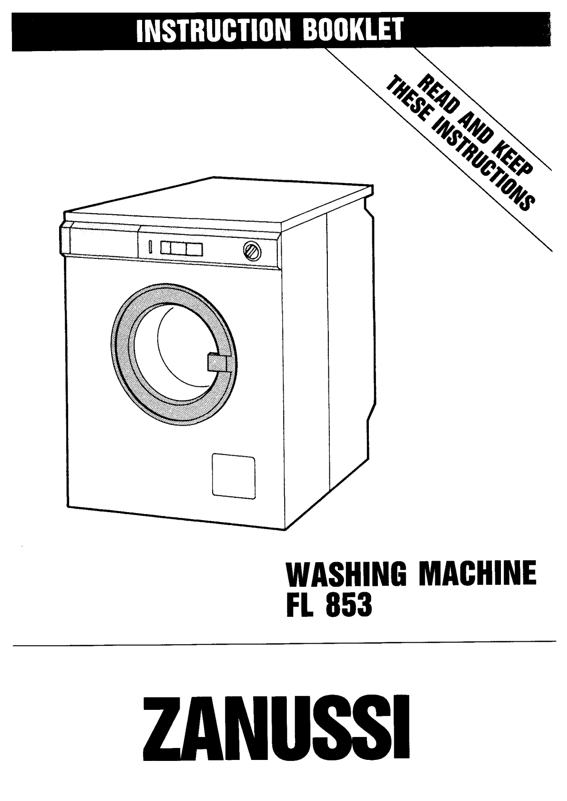 Zanussi FL 853 User Manual