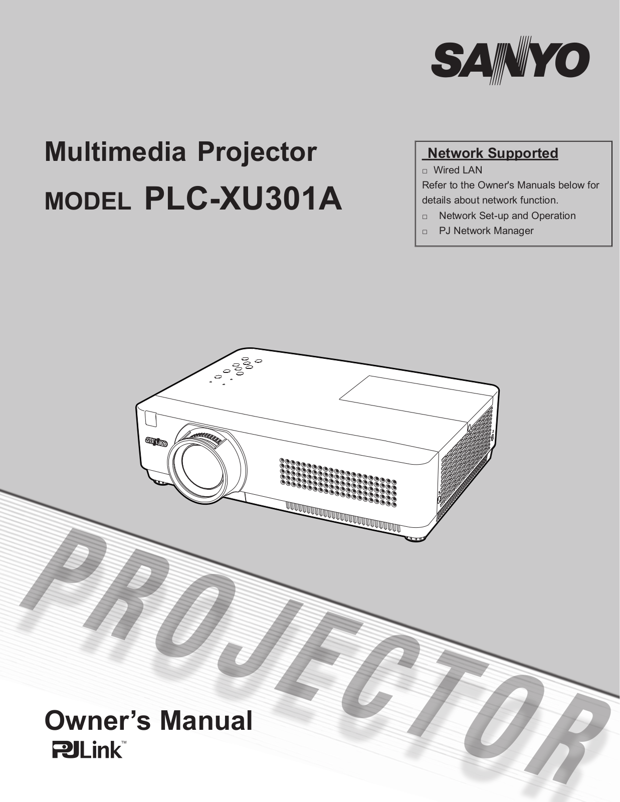 Sanyo PLC-XU301A Instruction Manual