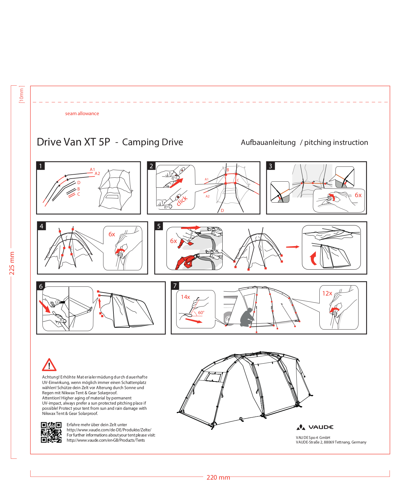 Vaude Drive Van XT 5P User guide - ManualMachine.com