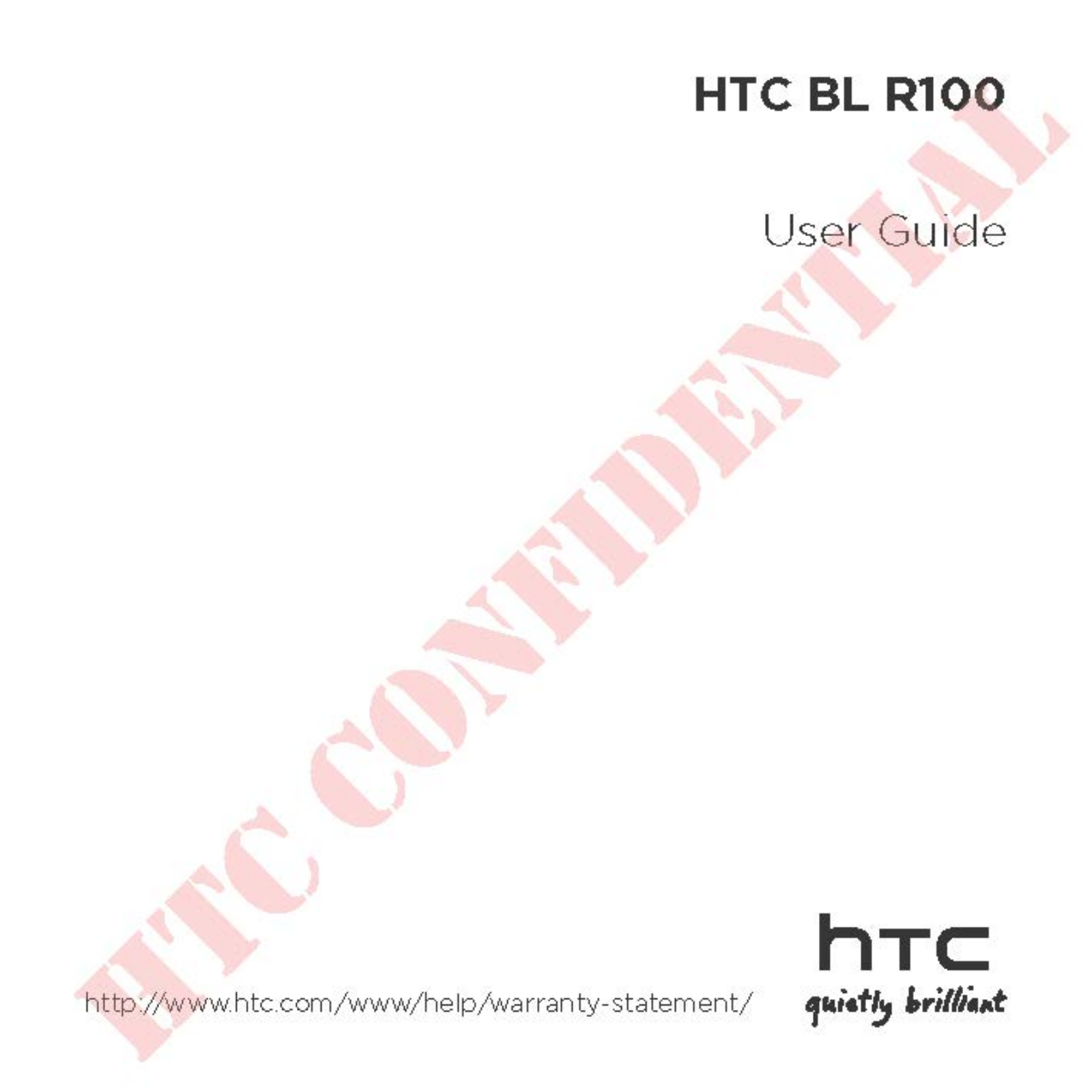 HTC BLR100 User Manual