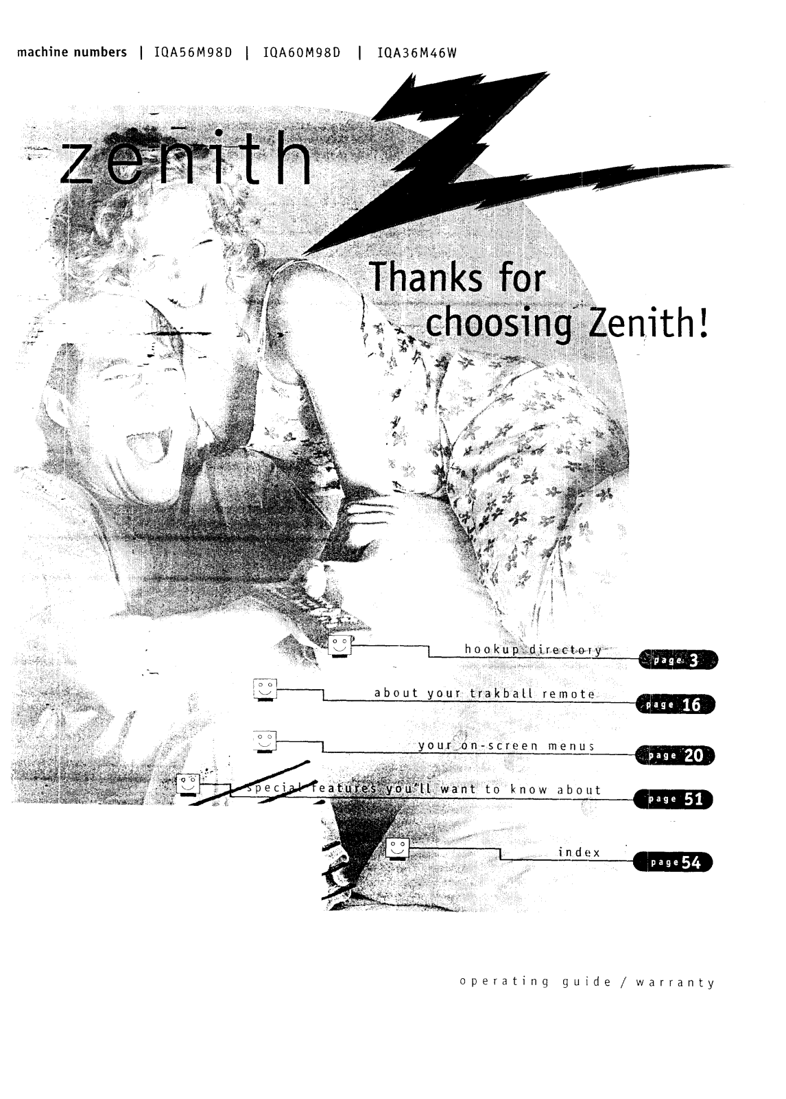 Zenith IQA36M46W4, IQA56M98W9 Owner’s Manual