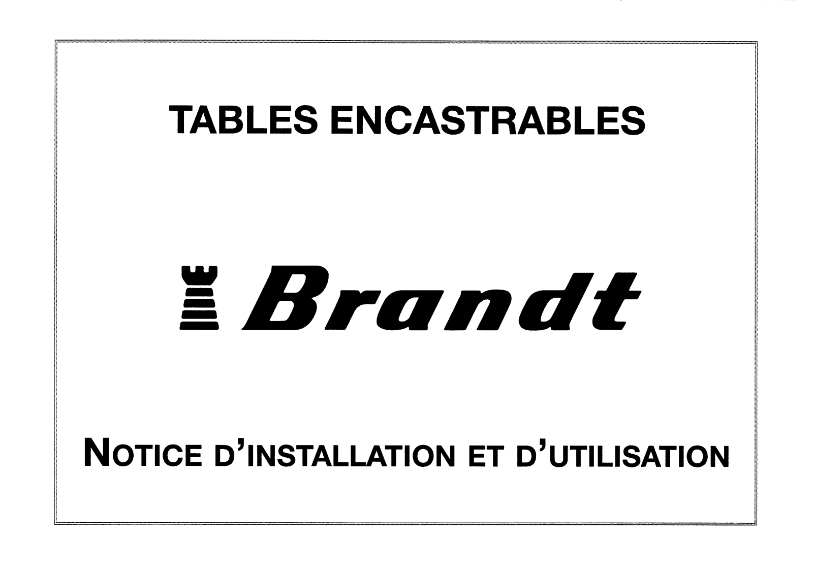 BRANDT BGSV60B User Manual