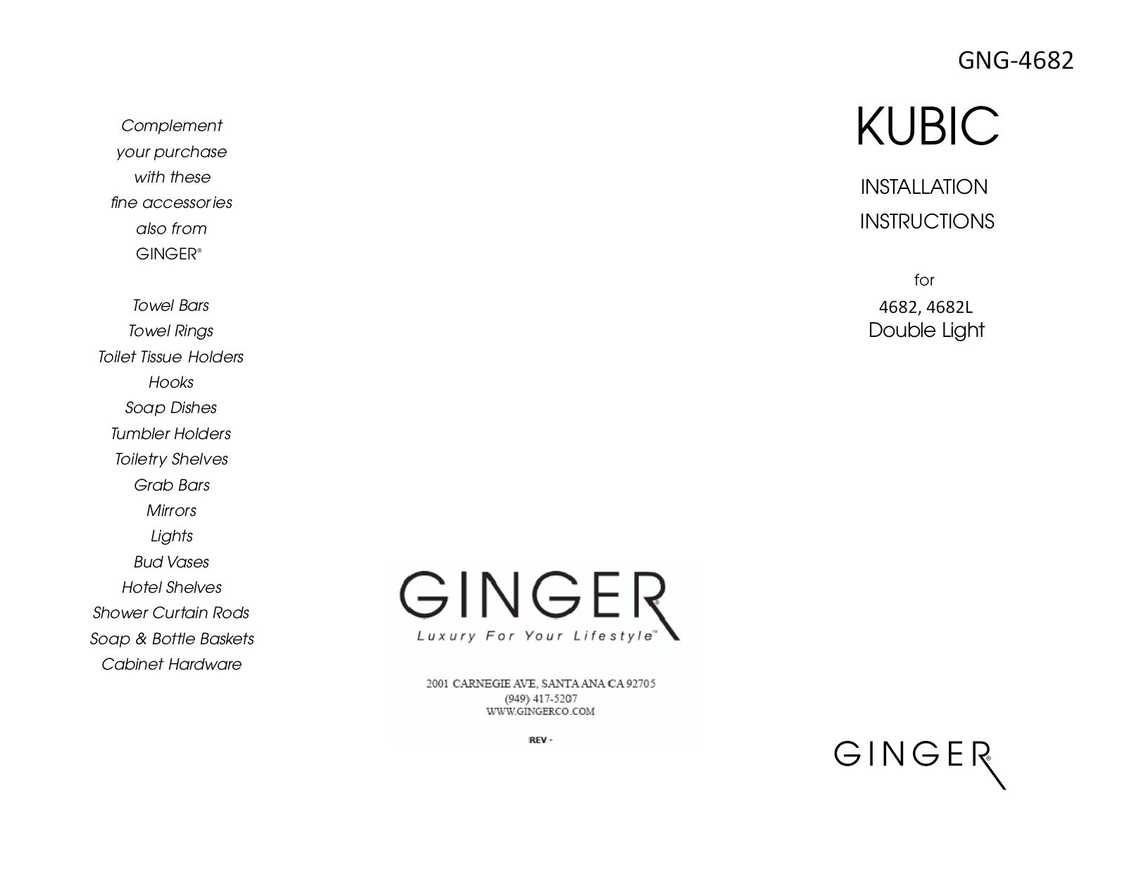 Ginger GIN1379 Installation & Assembly - ManualMachine.com