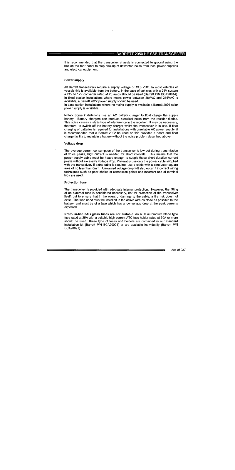 Barrett Communication BARRETT2050HF, BARRETT2040HF User Manual