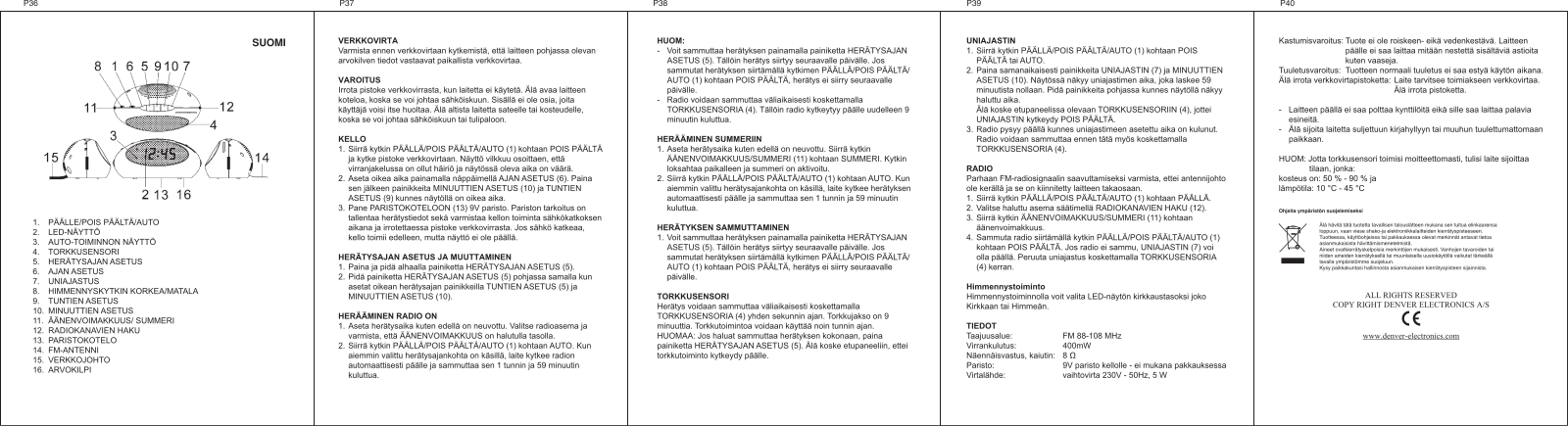 Denver CR-715 User Manual