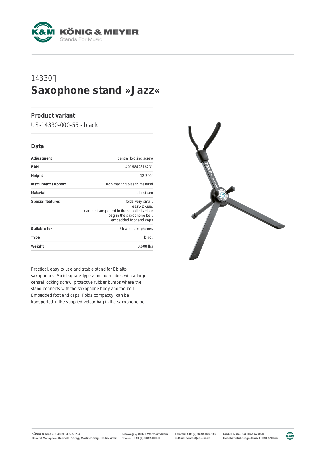 K&M 14330 Data Sheet