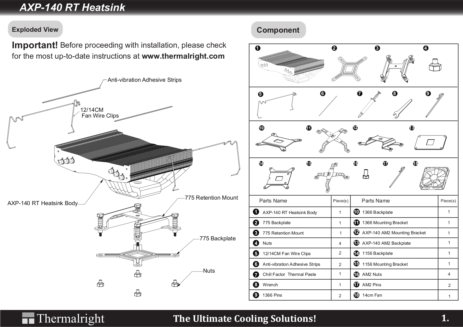 Thermalright AXP-140-RT-1 User Manual