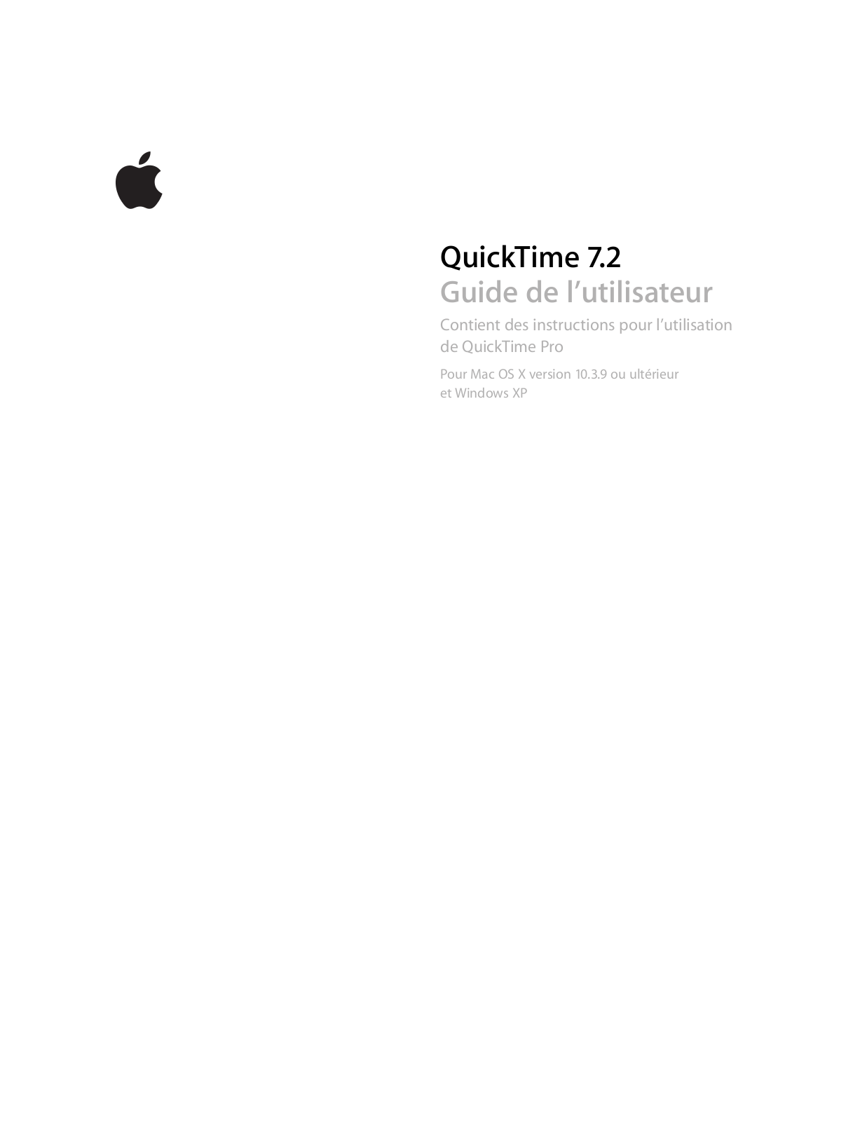 APPLE QuickTime 7.2 User Manual