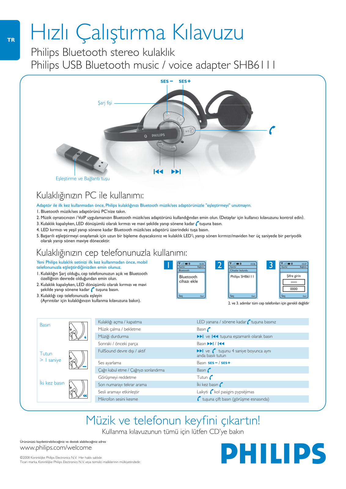 Philips SHB 6111 User Manual