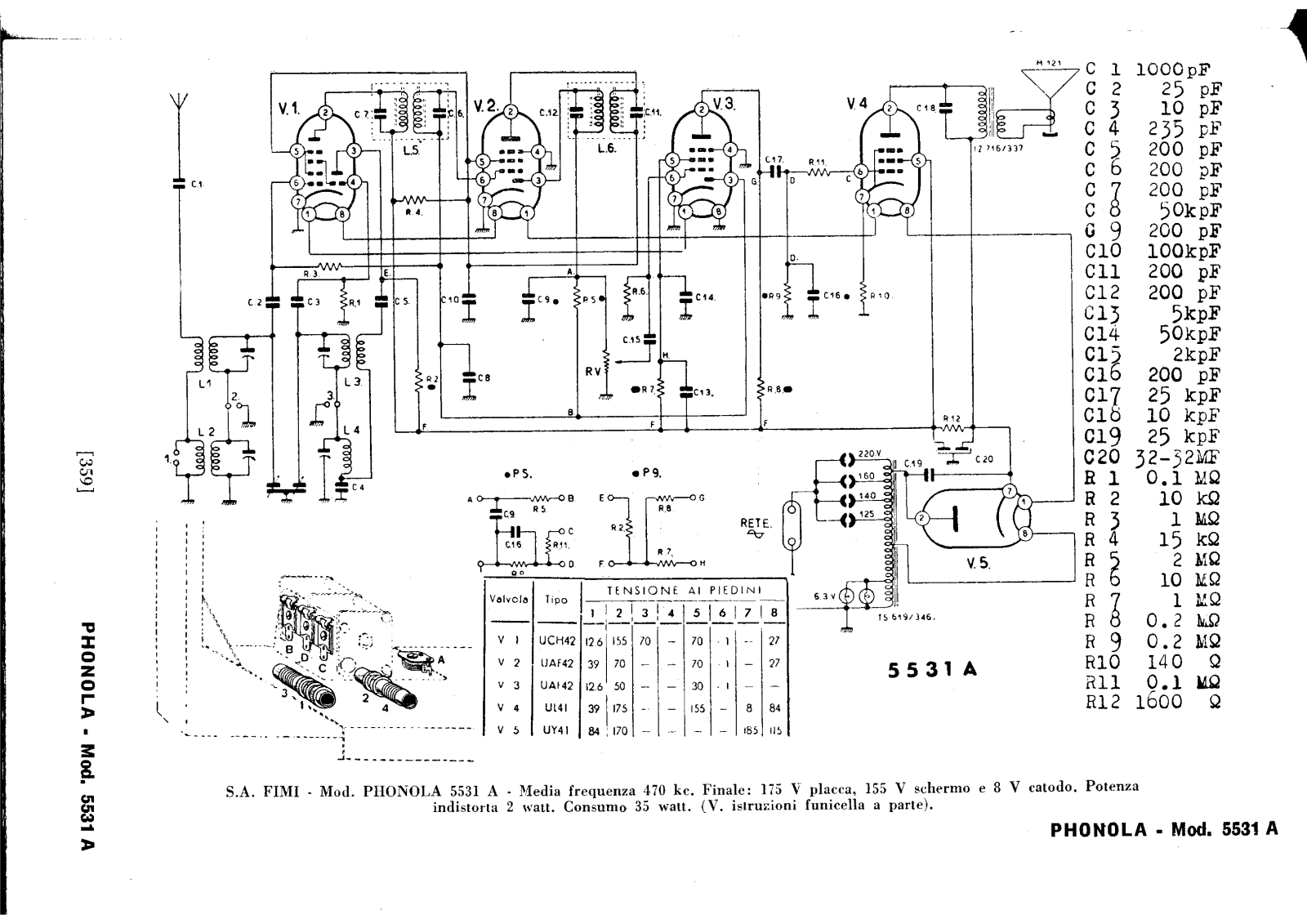 Phonola 5531a schematic - ManualMachine.com
