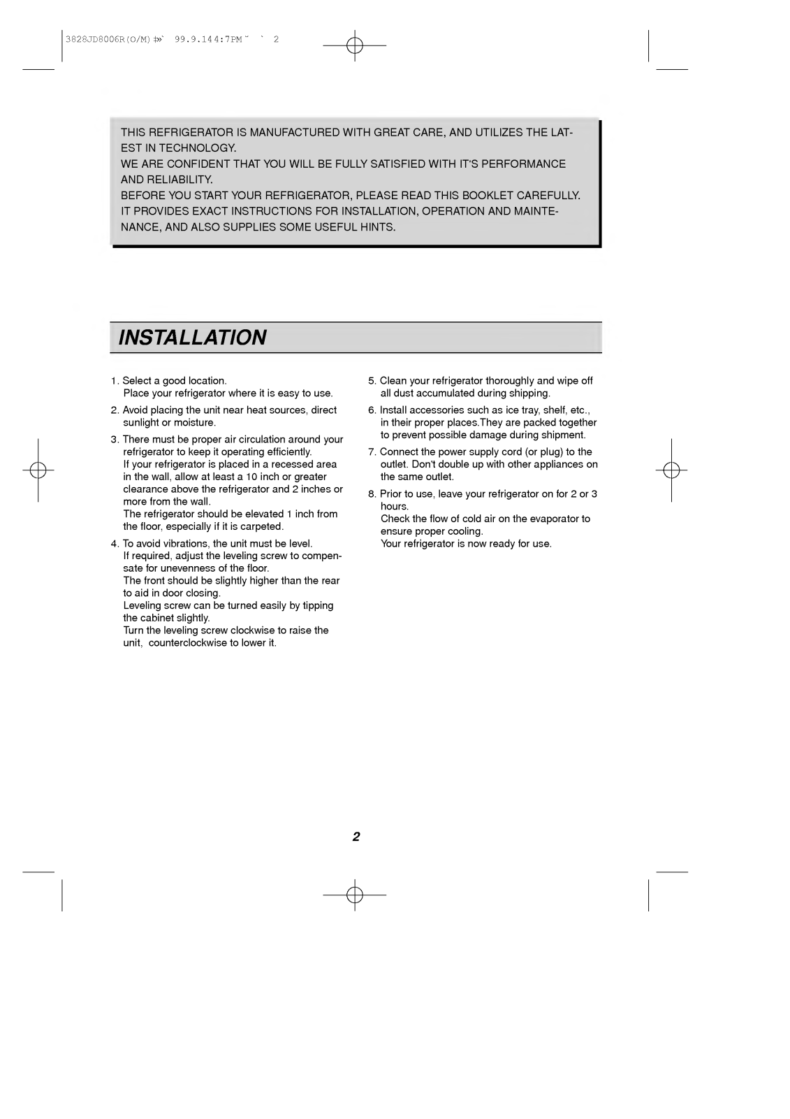 LG FSG094HGY, GR-131S, GR-131SSF, GR-13W11CPF, SCR-12AF User Manual