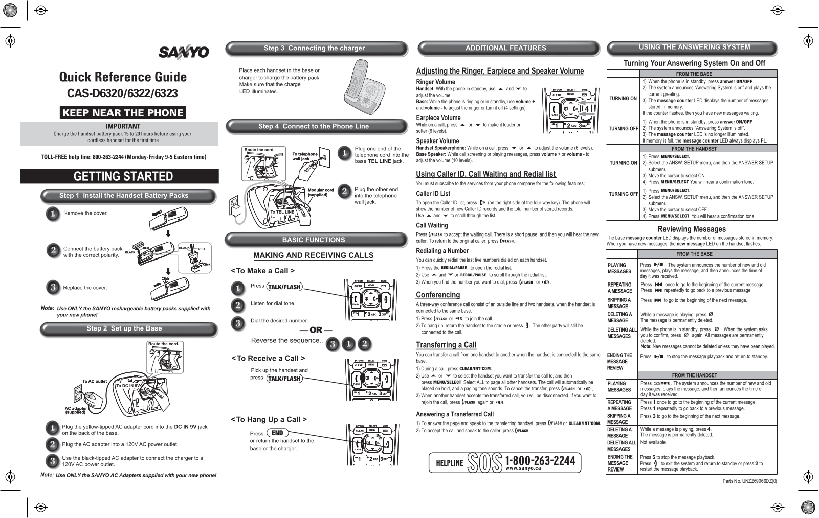 Sanyo CAS-D6320, CAS-D6322, CAS-D6323 User Manual