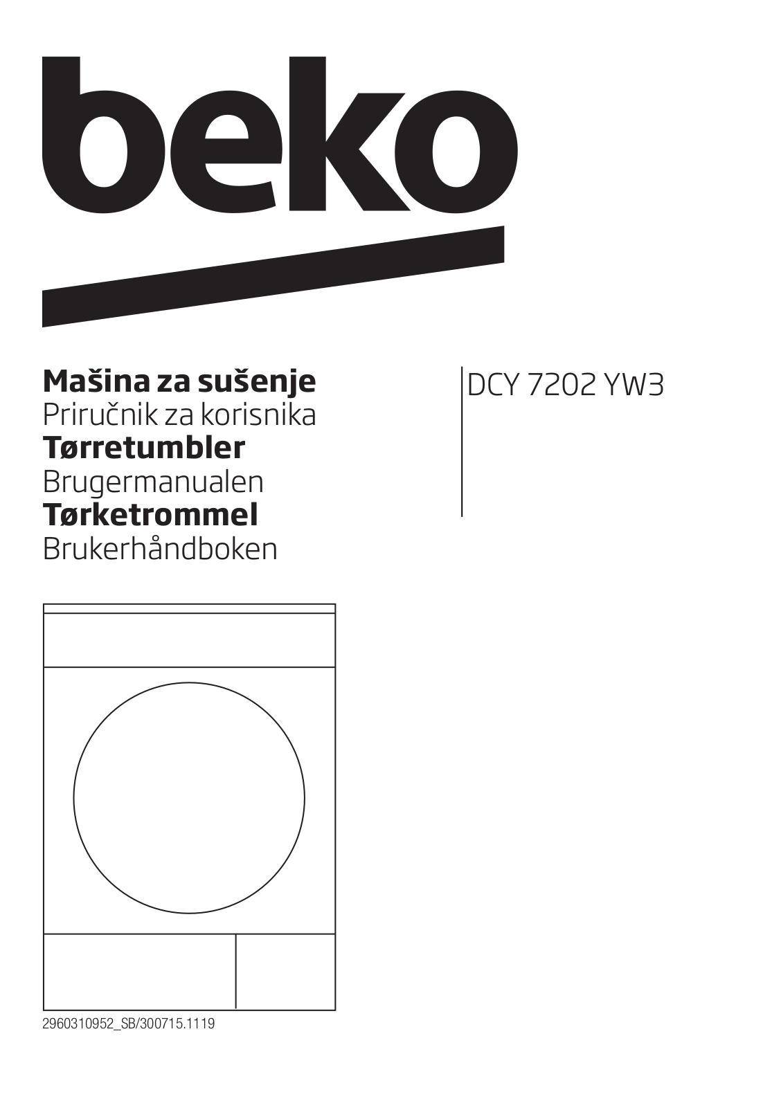 Beko DCY 7202 YW3 User manual