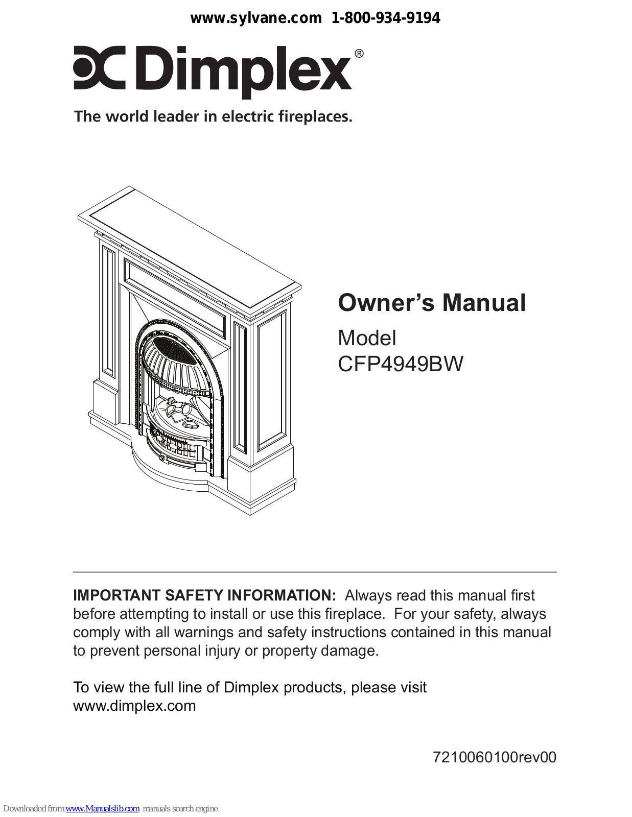 Dimplex CFP49449BW Owner's Manual