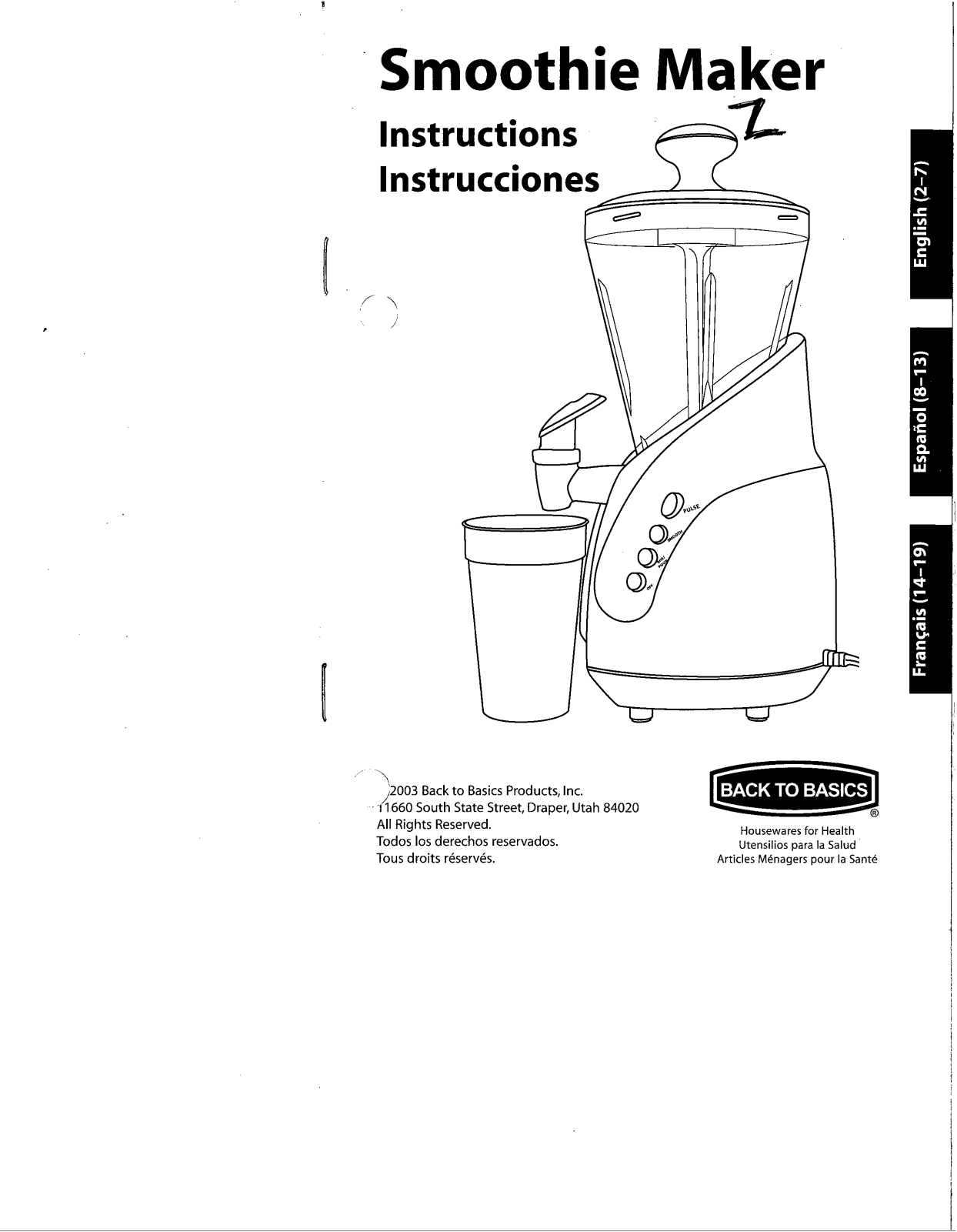 West Bend SMZ500 Owner's Manual