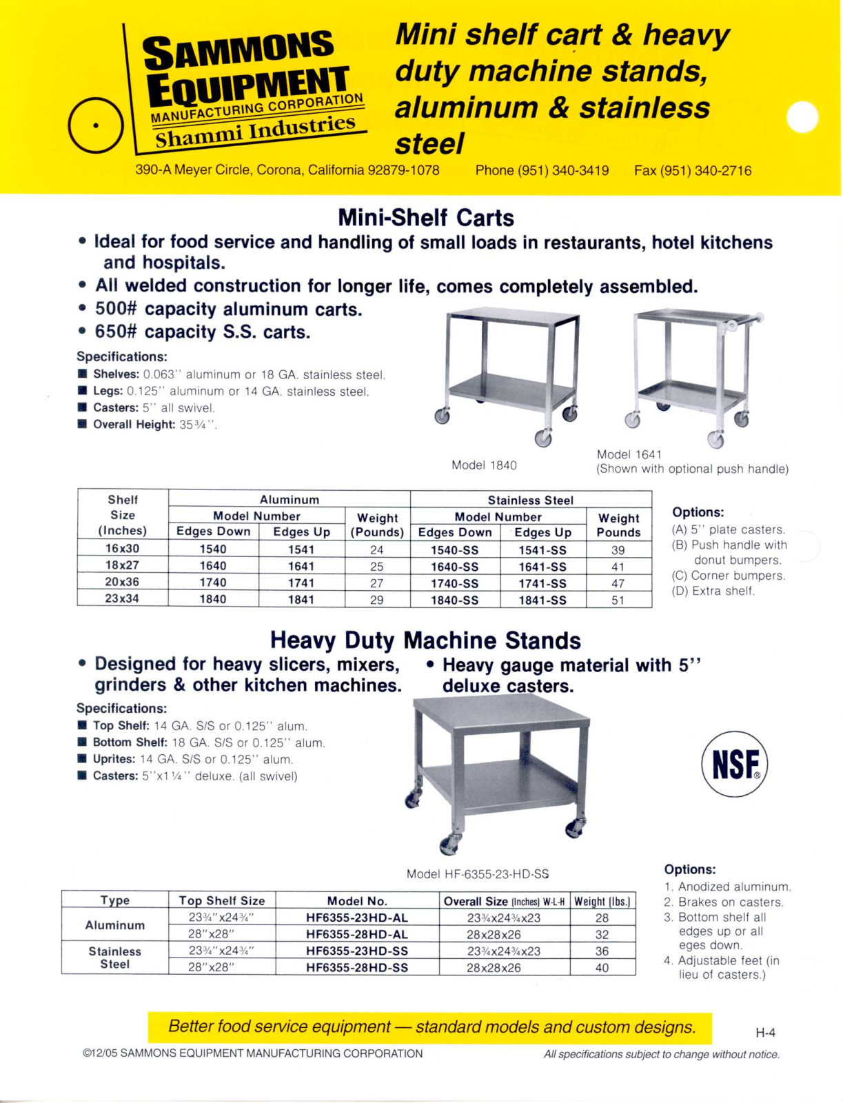 Sammons Equipment 1540-SS User Manual