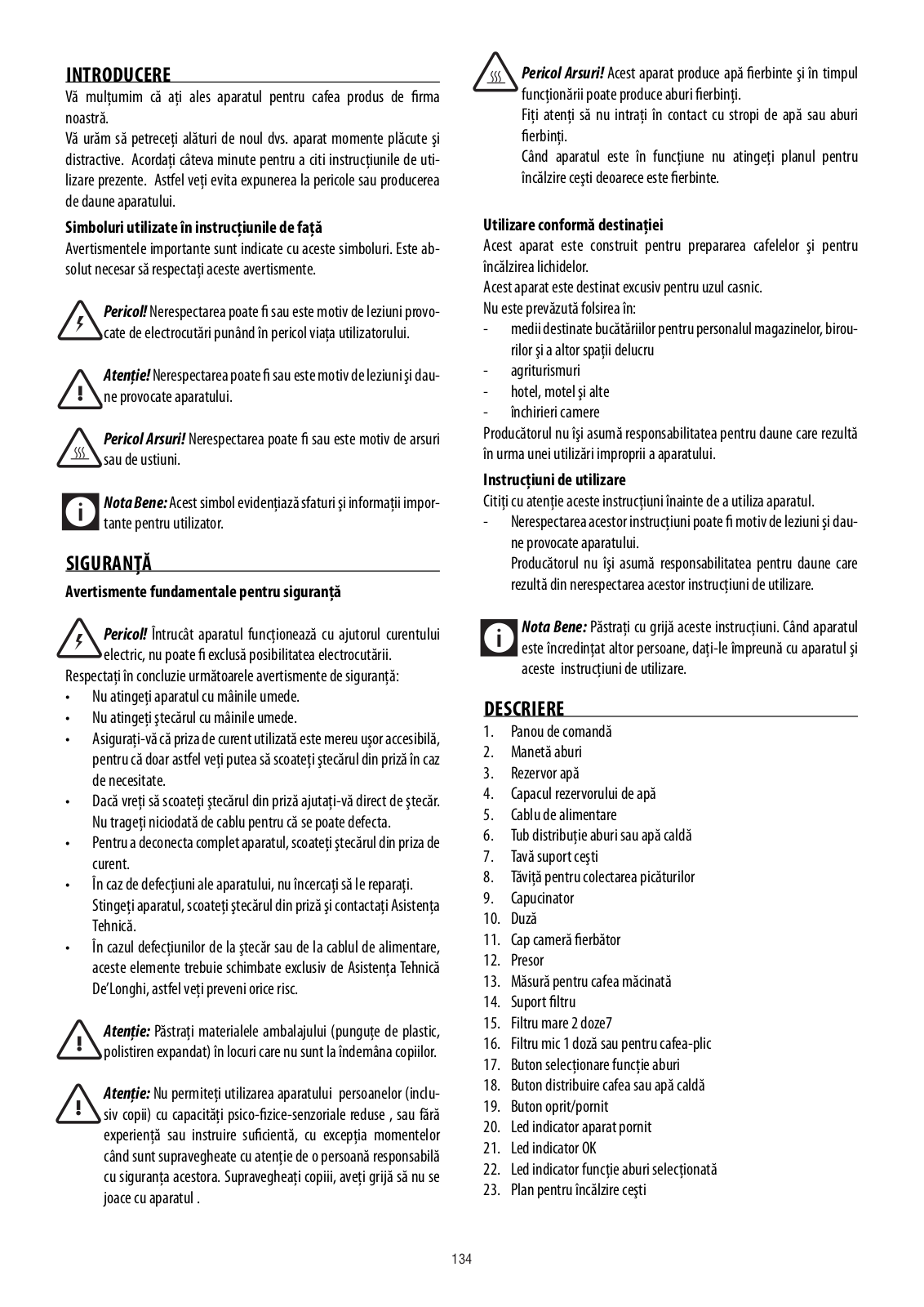 Delonghi ECO 310 Instructions Manual