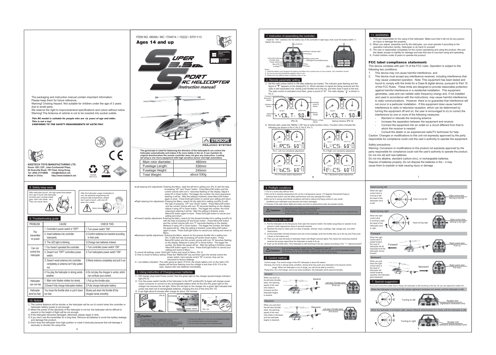 KIDZTECH TOYS 6609A 27M TX User Manual