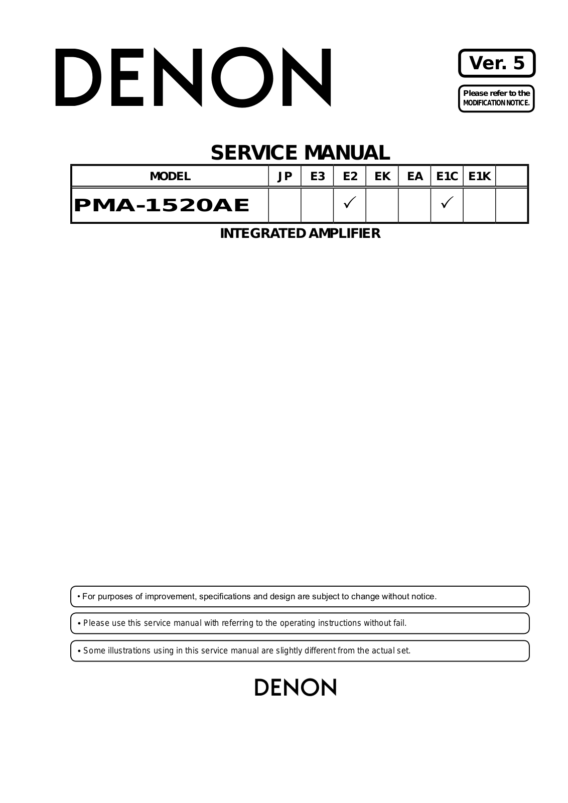 Demon PMA-1520AE Service Manual