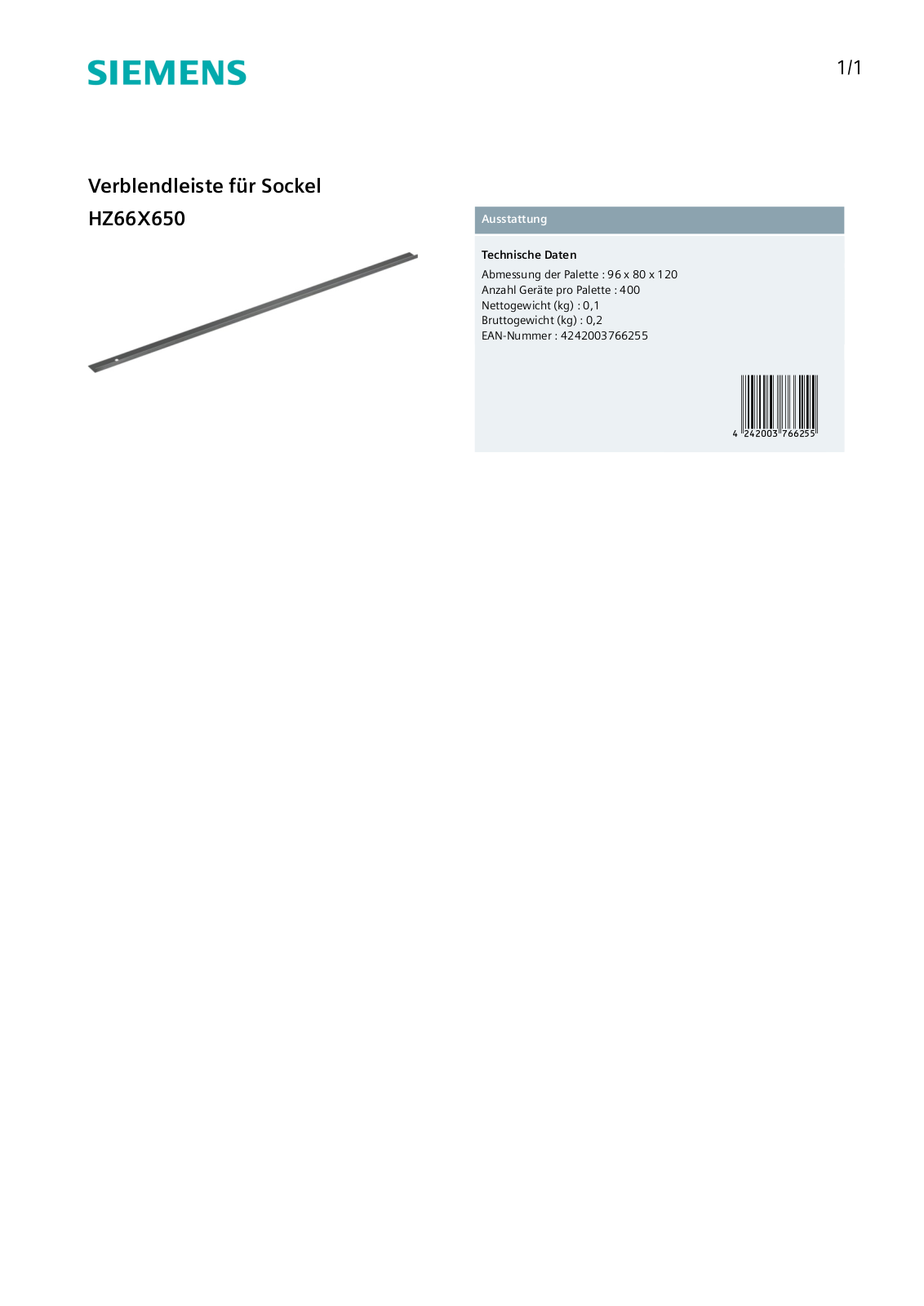 Siemens HZ66X650 User Manual