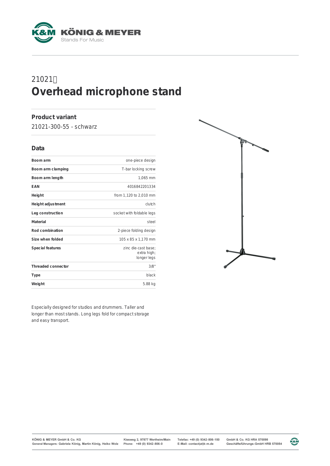 K&M 21021 Data Sheet