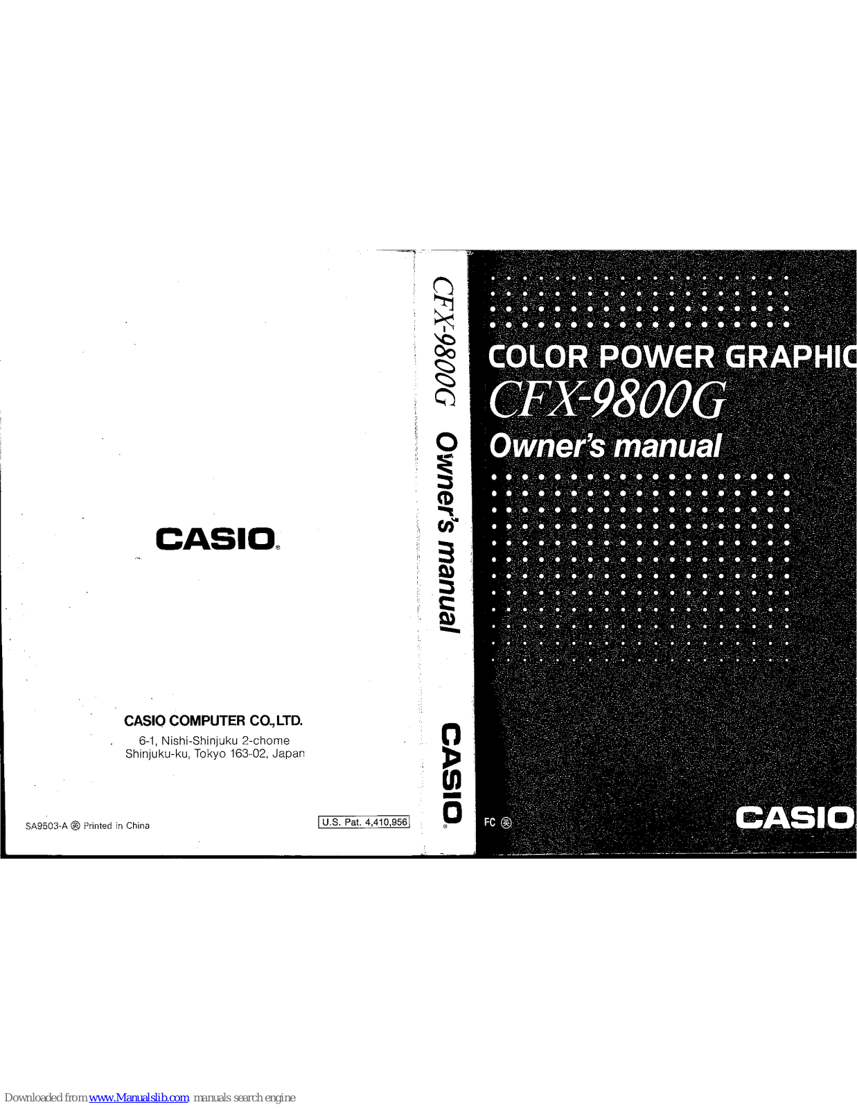 Casio CFX-9800G-w - Color Graphing Calculator Owner's Manual