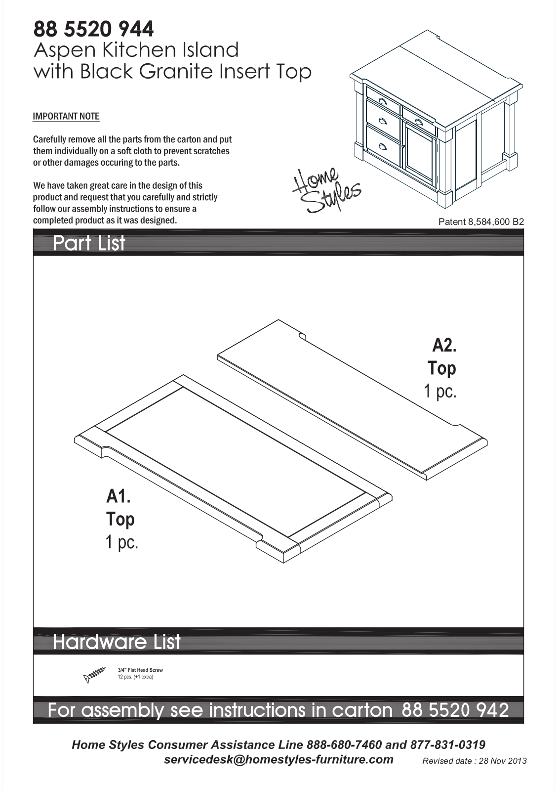 Home Styles 5520-945 User Manual