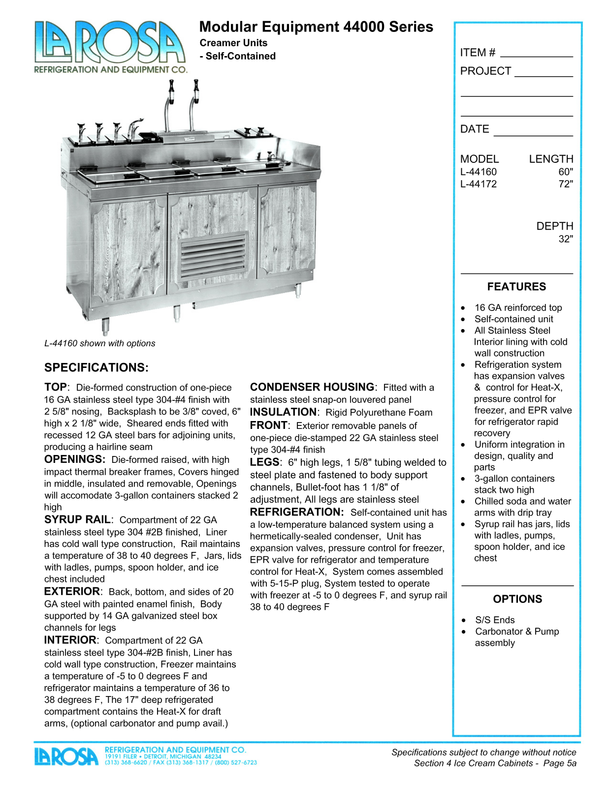 Larosa L-44160 User Manual