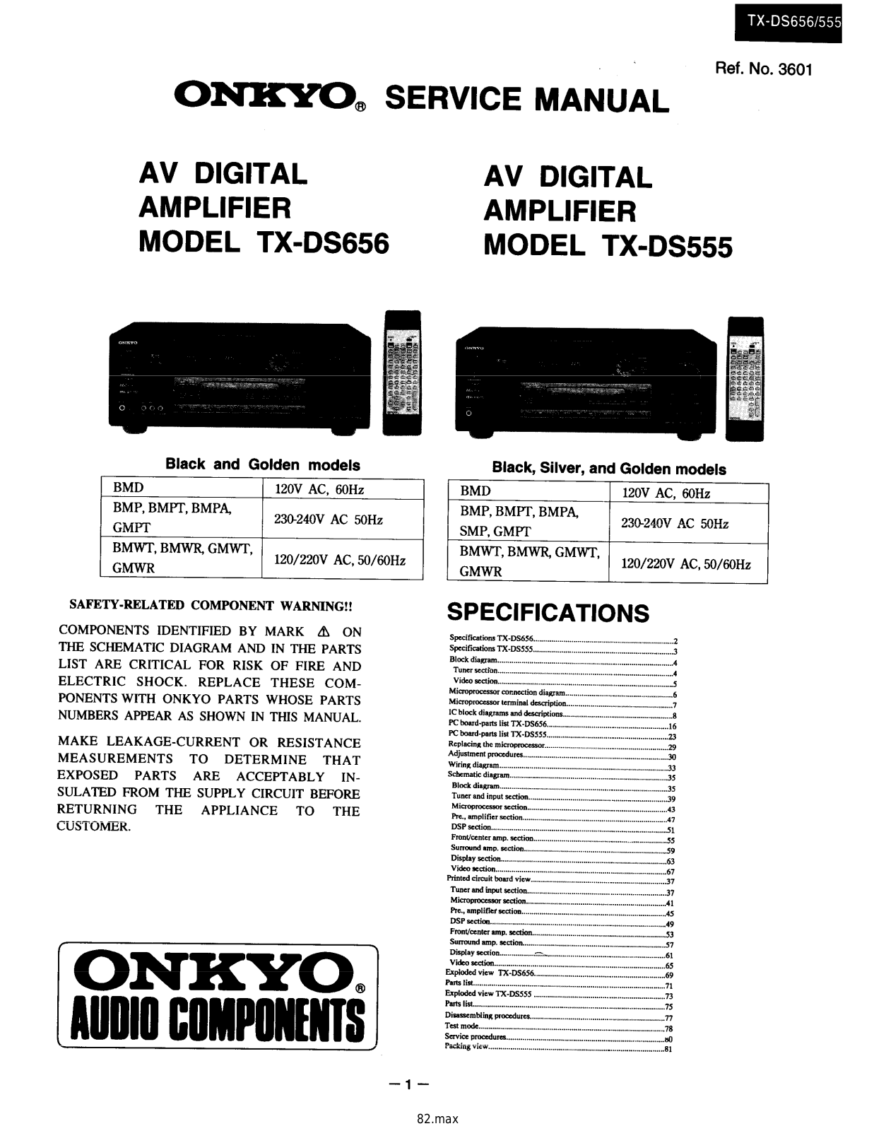 Onkyo TXDS-555, TXDS-656 Service manual