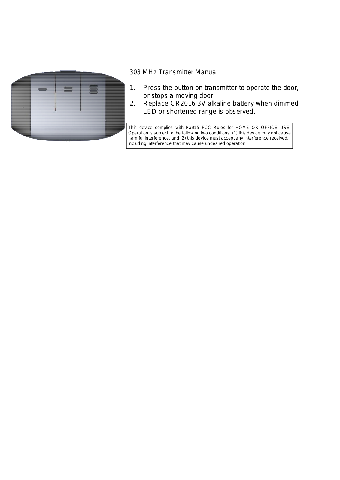 GUARDIAN 303DTX Users Manual