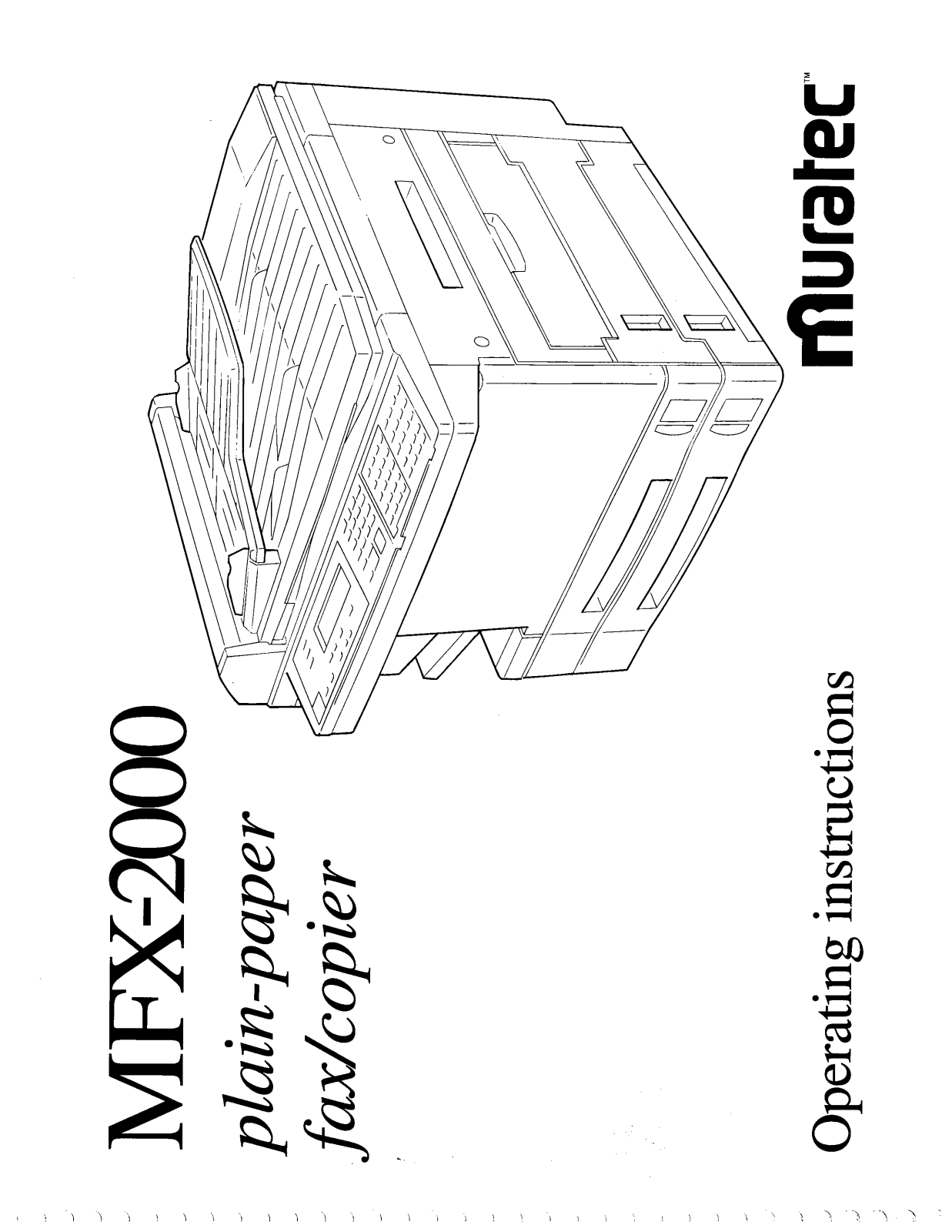 Muratec MFX-2000 user Manual