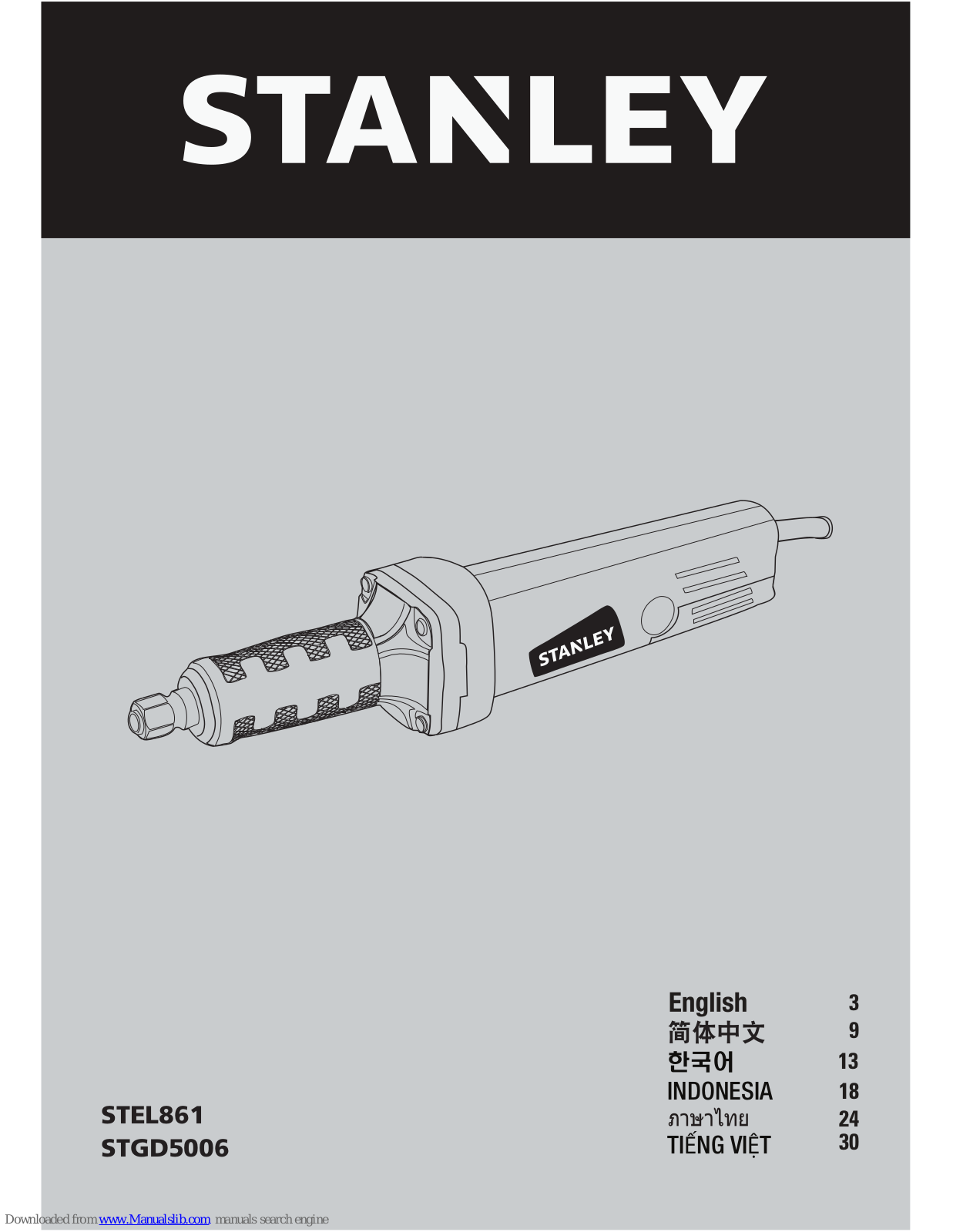 Stanley STEL861, STGD5006 Instructions Manual