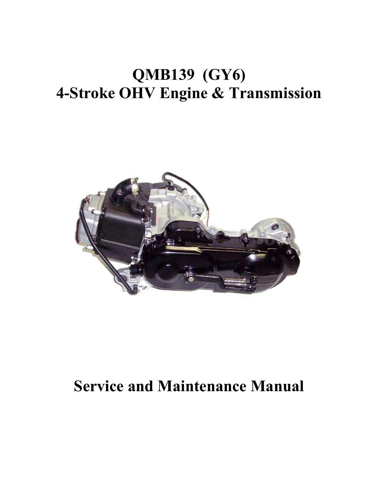 Engine QMB139 Service Manual