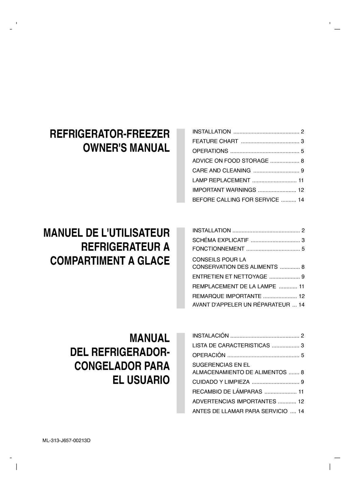 LG DRL-1112, HRF-C310FA User Manual