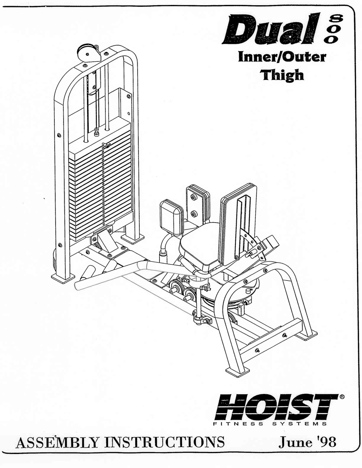 Hoist Fitness Dual 800 Assembly Instructions Manual