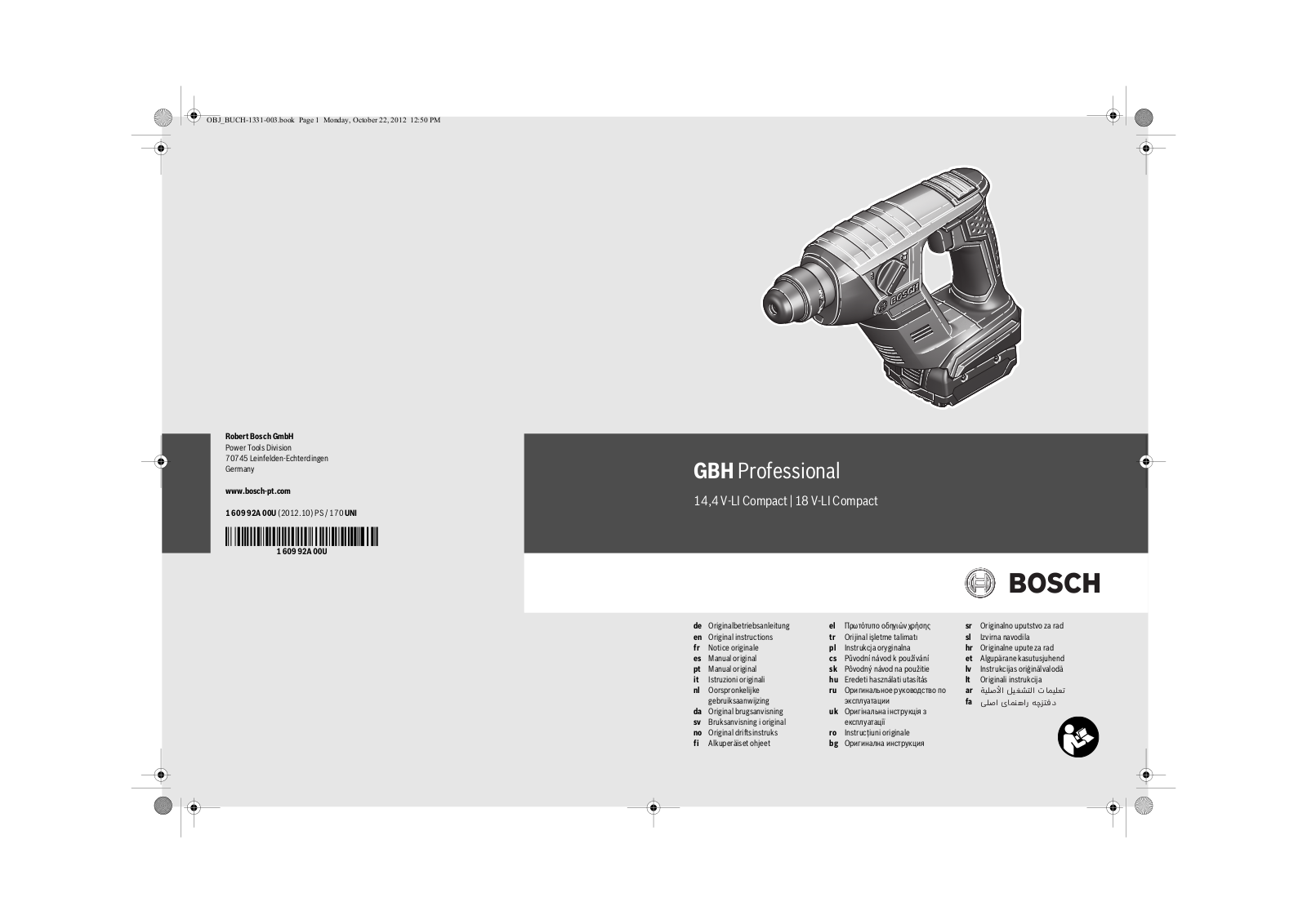 Bosch GBH Professional User manual