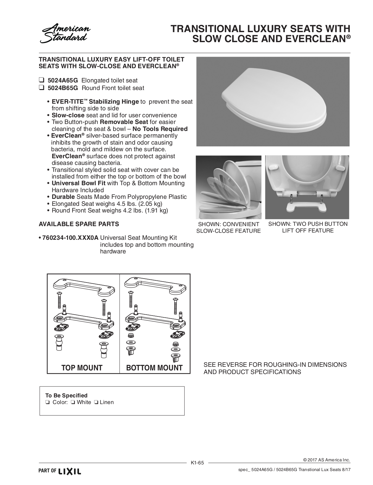 American Standard ASD10534 Specifications - ManualMachine.com