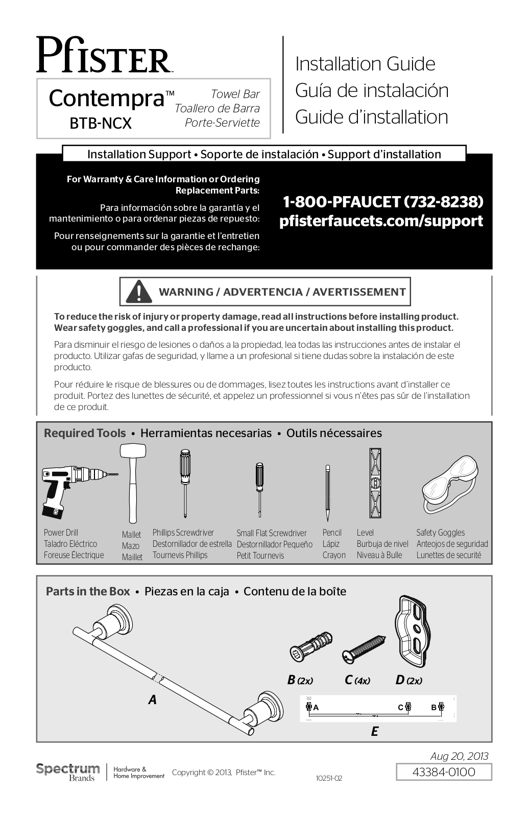 Pfister BTB-NC2C User Manual