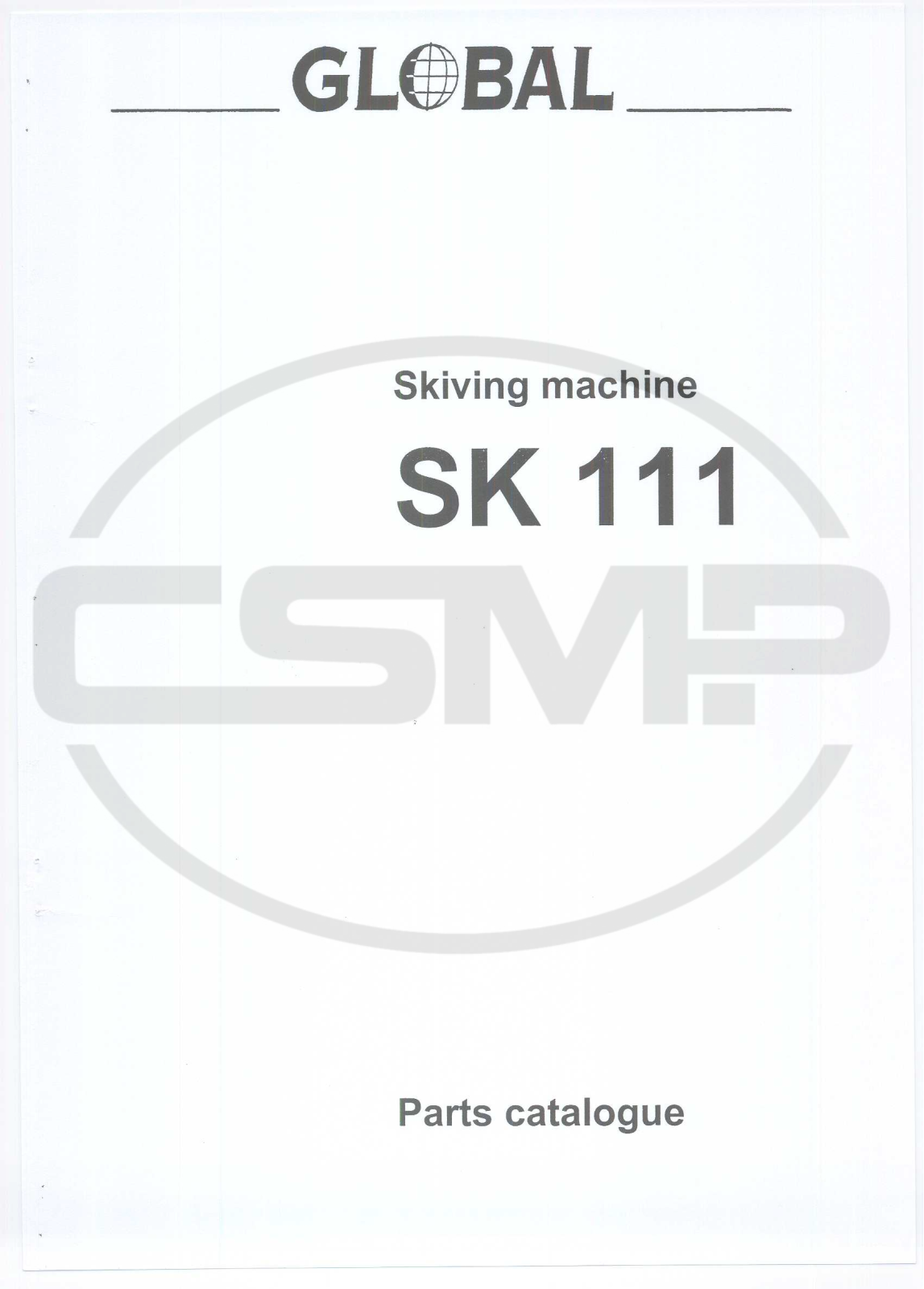 Global SK-111 Parts Book