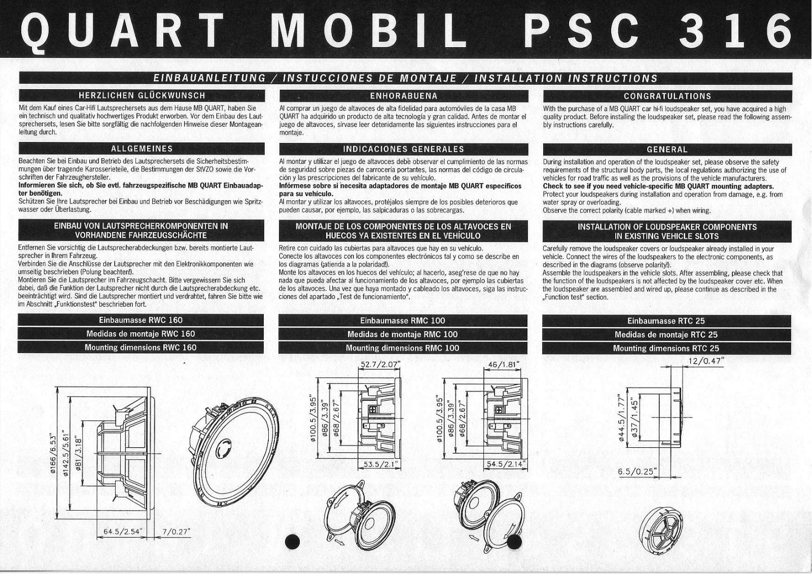 MB QUART PSC 316 User Manual - ManualMachine.com
