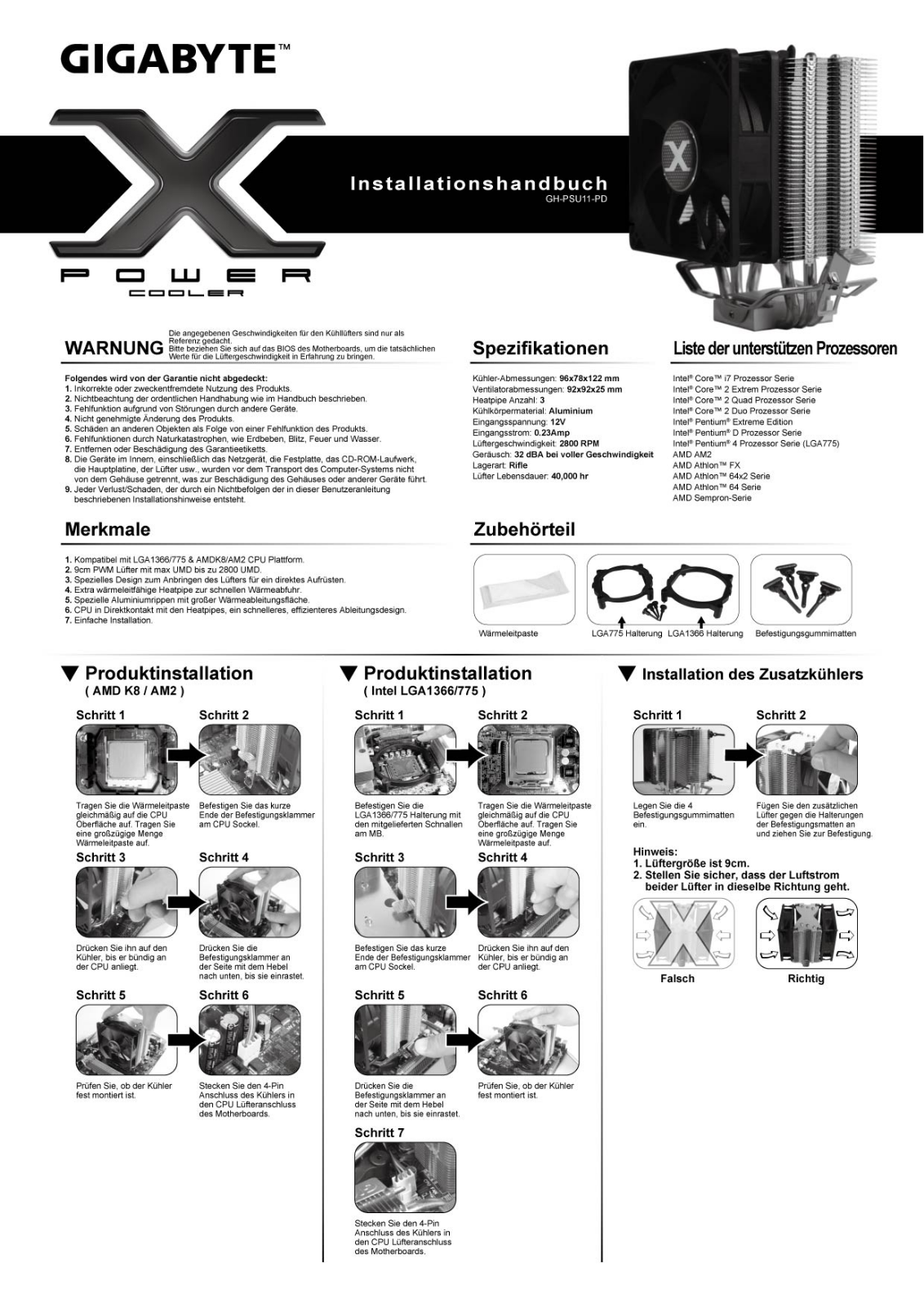 Gigabyte X-POWER INSTALL