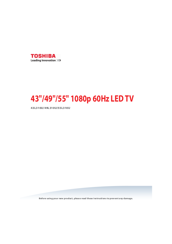 Toshiba 49L310U User Manual