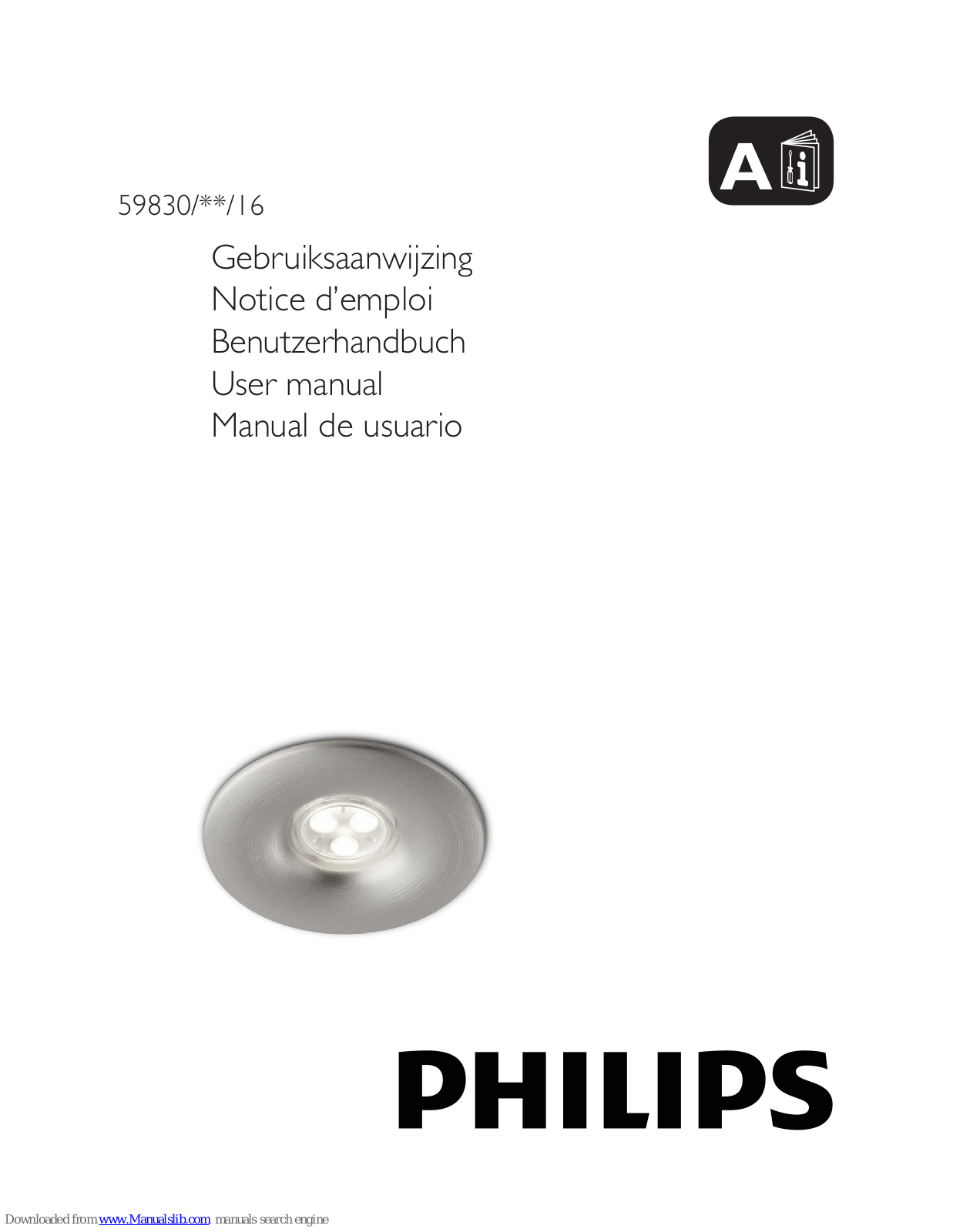 Philips 59830-31-16, 59830-48-16, 59830/**/16 User Manual