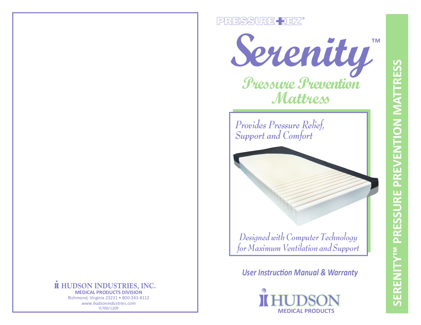 Hudson Medical Serenity Mattress User Manual