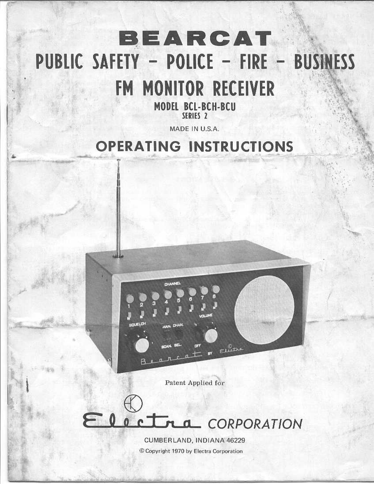 Bearcat BCL, BCH, BCU User manual - ManualMachine.com