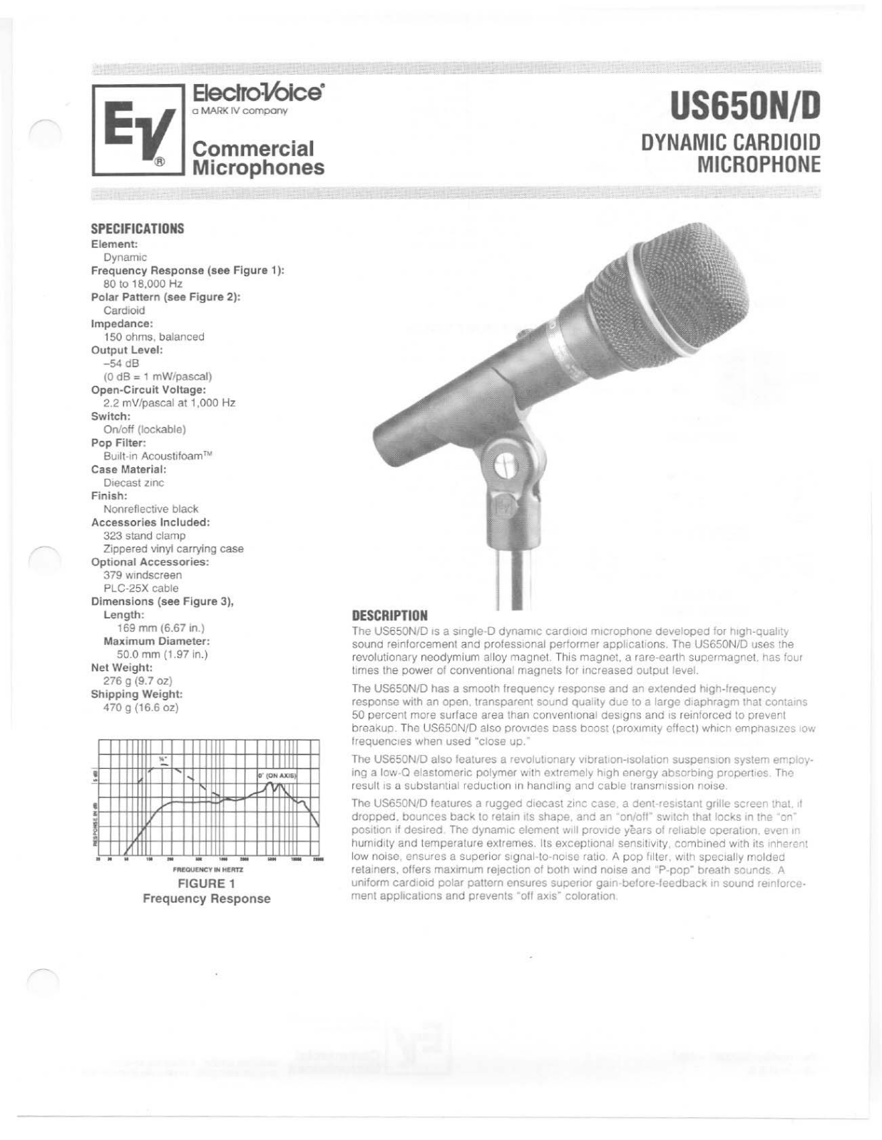 Electro-Voice US650N-D User Manual