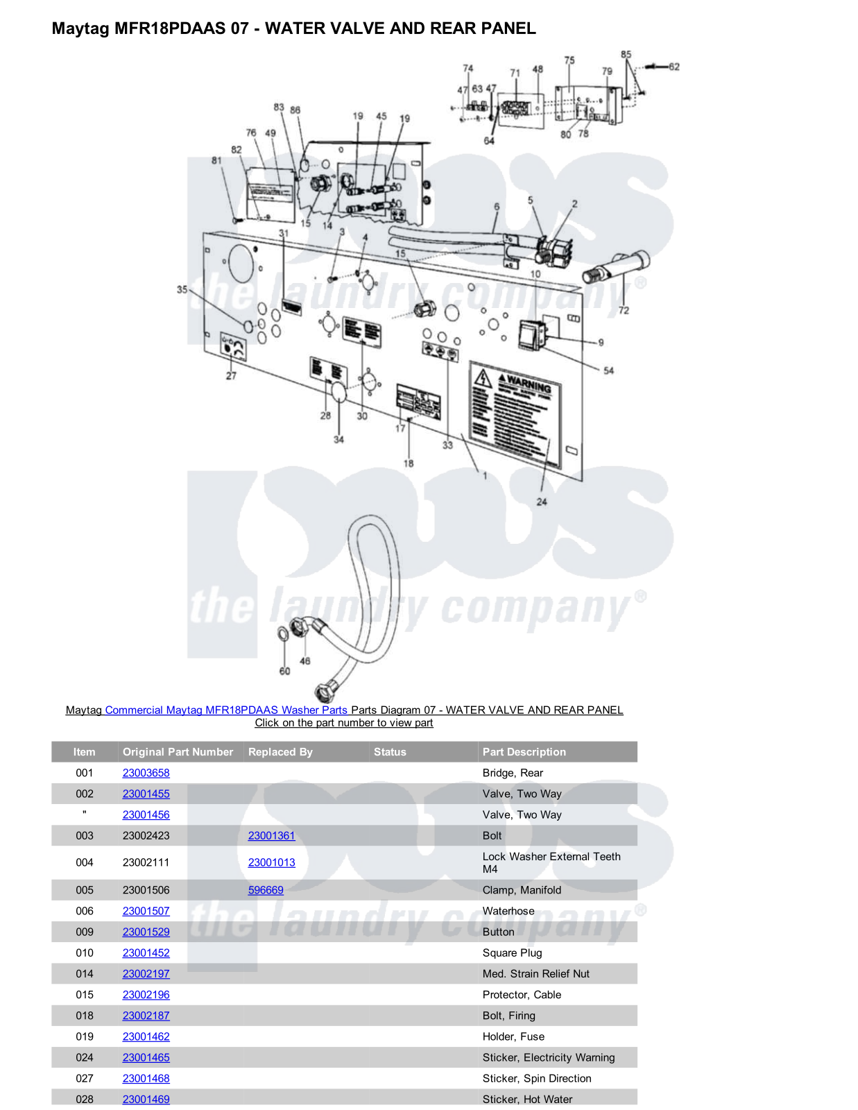 Maytag MFR18PDAAS Parts Diagram