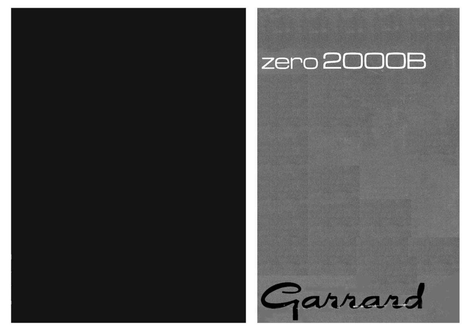 Garrard Zero-2000-B Owners manual - ManualMachine.com