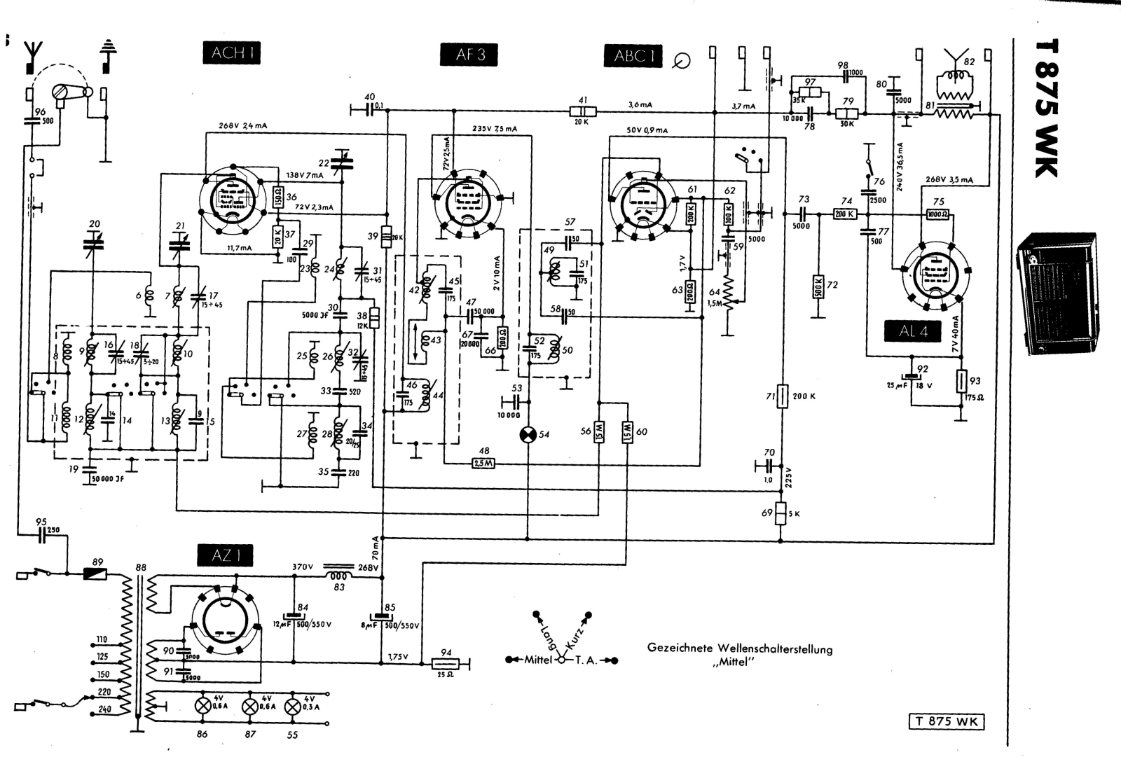 Telefunken 875-WK Schematic