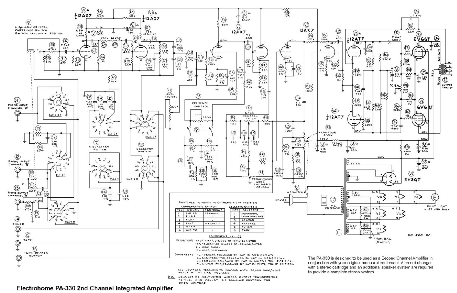 Electro-Harmonix PA-330 Schematic